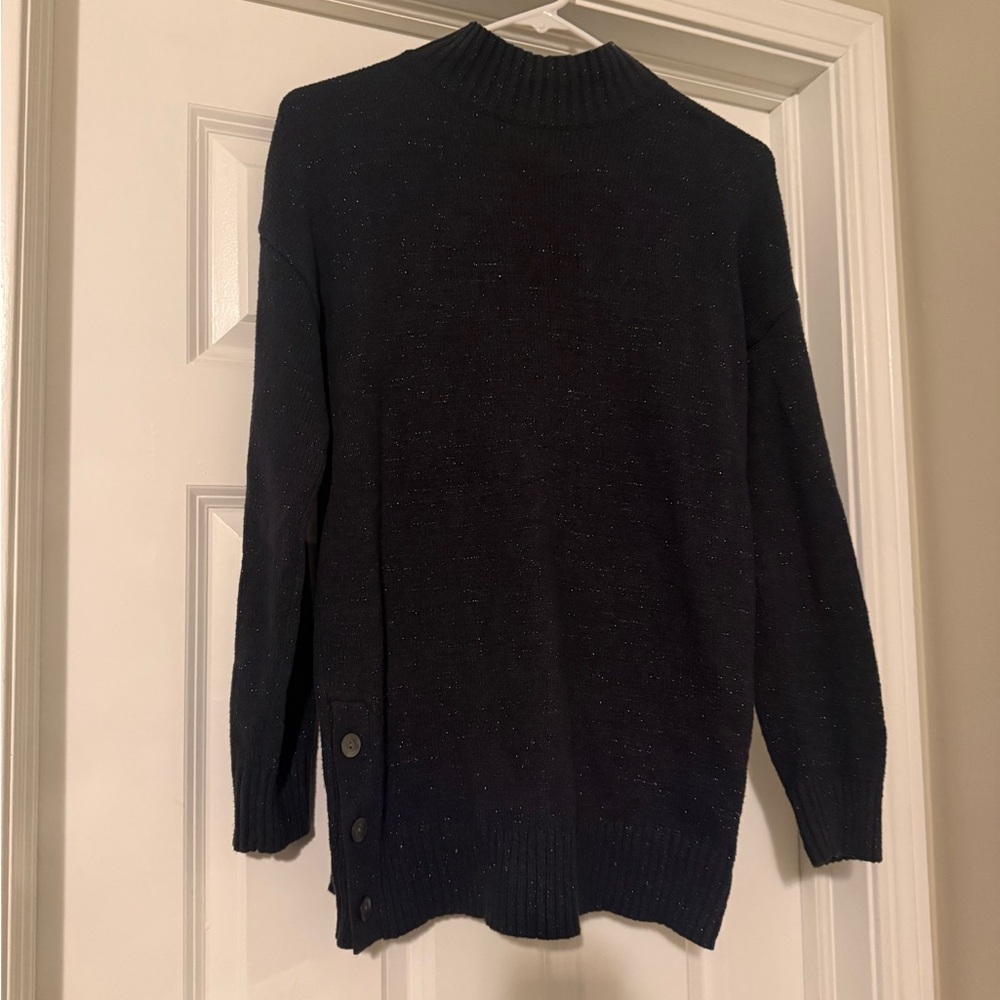 Women’s Dark Grey/Blue Turtleneck Sweater Size XS